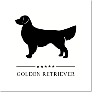 Golden Retriever Black Silhouette Posters and Art